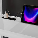 Queen Metal Loft Bed With Wardrobe Desk USB And LED Light - Serenova - Omega Lifestyles