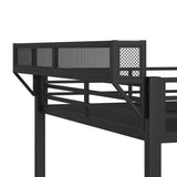 Queen Over Queen Metal Bunk Bed With Storage Drawers And LED Lights - Serenova - Omega Lifestyles