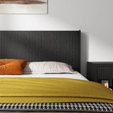 Queen Solid Wood Modern Farmhouse Fluted Panel Headboard - Serenova - Omega Lifestyles