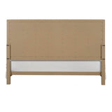 Queen Solid Wood Tan Panel Bed Frame - Serenova - Omega Lifestyles