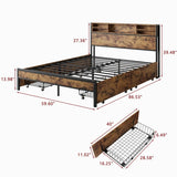 Queen Storage Bed Frame With Headboard Charging Station - Serenova - Omega Lifestyles