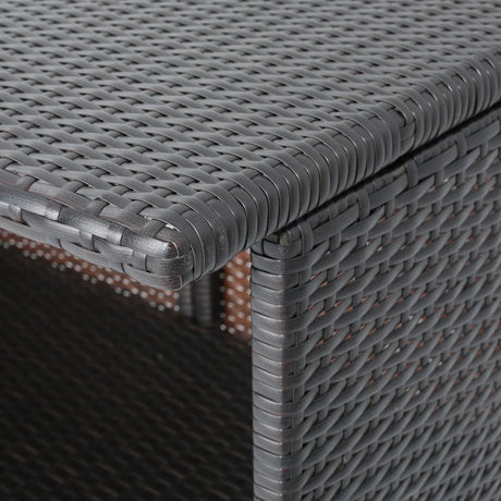 Rattan Brown Multi Bar Island With Stools and Storage - Omega Lifestyles