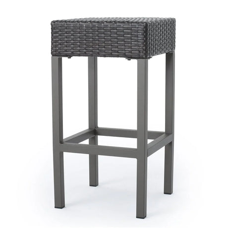 Rattan Brown Multi Bar Island With Stools and Storage - Omega Lifestyles