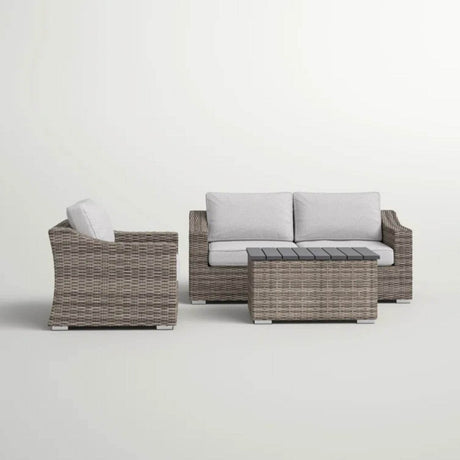 Rattan Wicker 3 - Person Outdoor Patio Seating Group - Serenova - Omega Lifestyles
