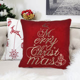 Red Velvet Merry Christmas Embroidered Throw Pillow 20x20 - Serenova - Omega Lifestyles