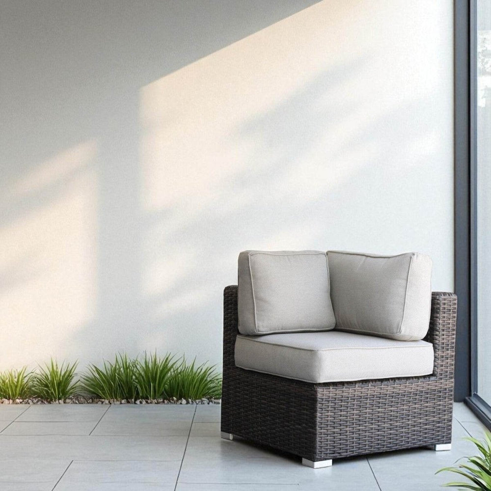 Resort-Grade Weather Resistant Outdoor Wicker Corner Chair - Omega Lifestyles