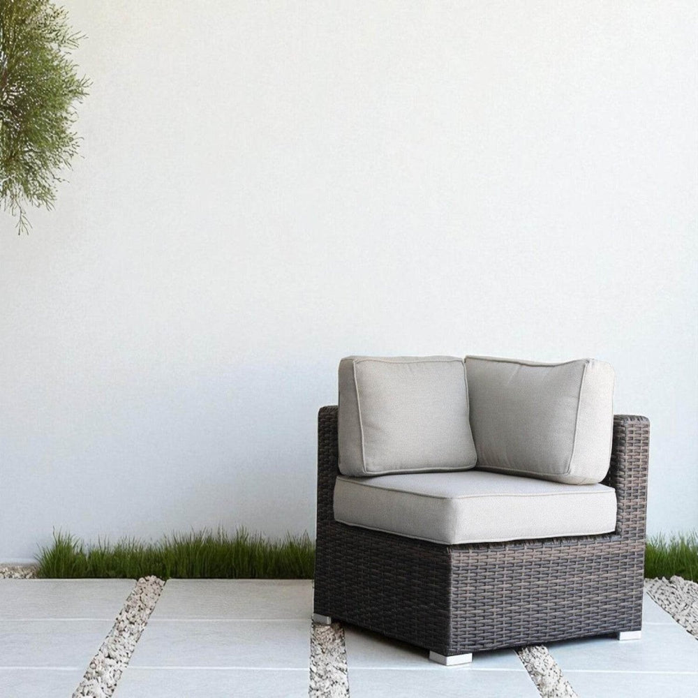 Resort-Grade Weather Resistant Outdoor Wicker Corner Chair - Omega Lifestyles