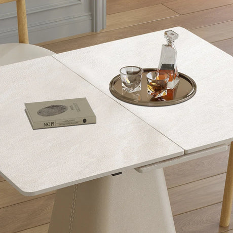 Retractable Rock Slab Expandable Square Dining Table - Omega Lifestyles
