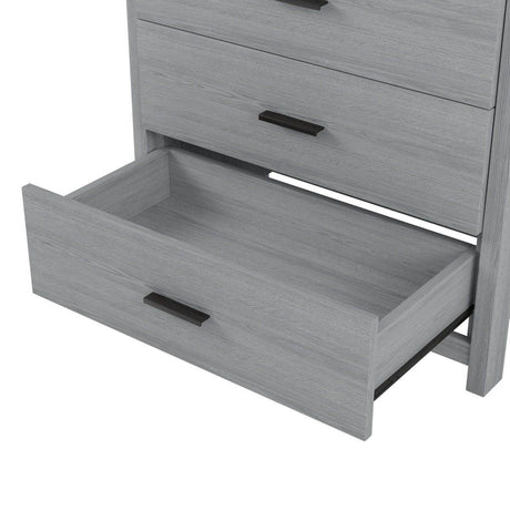 Retro American Country Style 5-Drawer Wooden Dresser - Omega Lifestyles