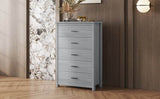 Retro American Country Style 5-Drawer Wooden Dresser - Omega Lifestyles