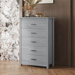 Retro American Country Style 5-Drawer Wooden Dresser - Omega Lifestyles