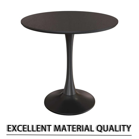 Round Tulip Dining Table With 2 Cushioned PU Chairs Set - Omega Lifestyles