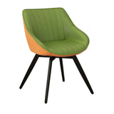 Round Tulip Dining Table With 2 Cushioned PU Chairs Set - Omega Lifestyles