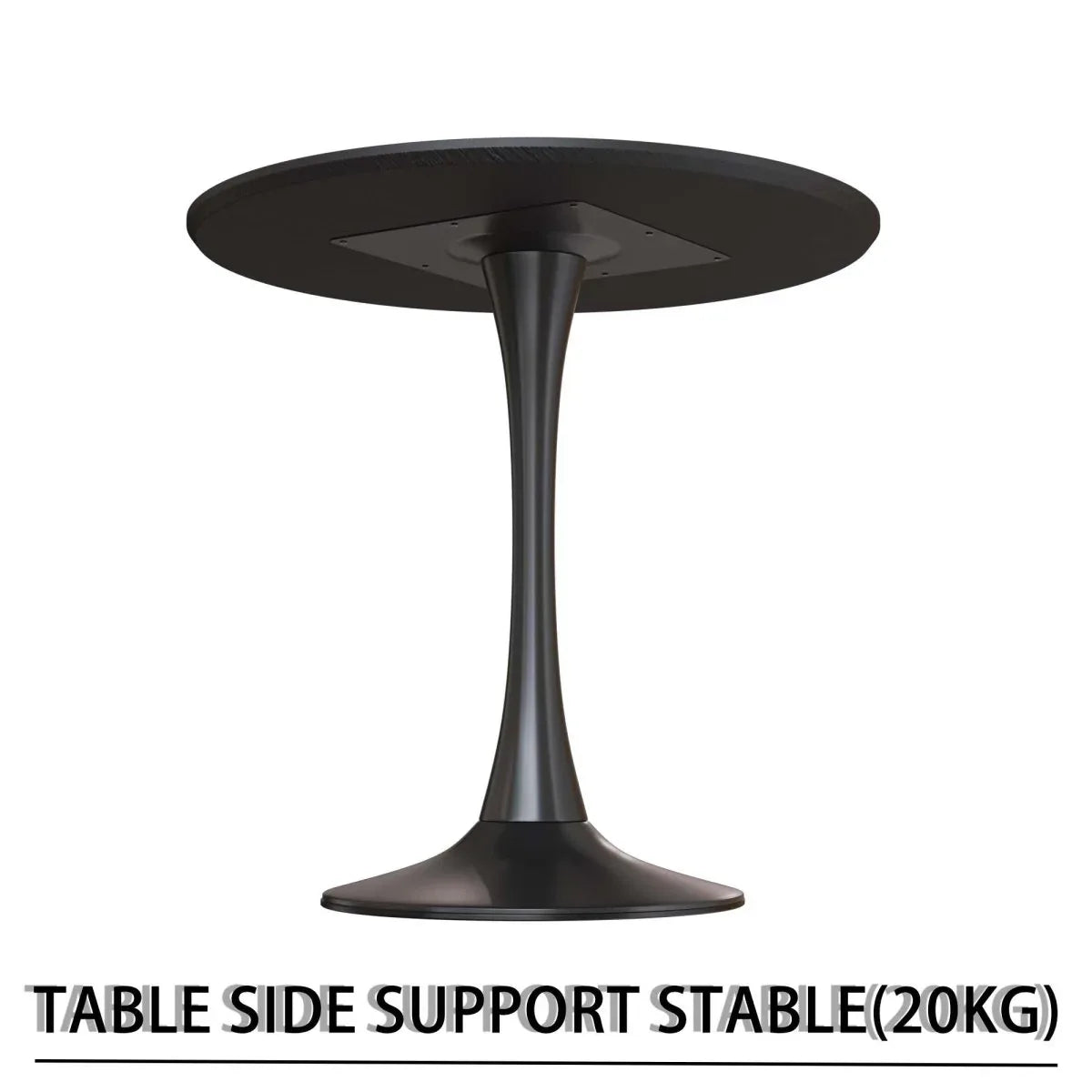 Round Tulip Dining Table With 2 Cushioned PU Chairs Set - Omega Lifestyles