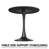 Round Tulip Dining Table With 2 Cushioned PU Chairs Set - Omega Lifestyles