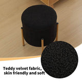 Round Upholstered Storage Ottoman With Removable Lid - Omega Lifestyles