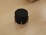Round Upholstered Storage Ottoman With Removable Lid - Omega Lifestyles