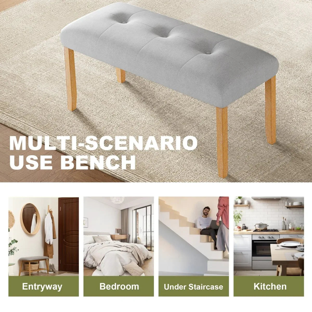 Rustic Farmhouse Solid Wood 6-Piece Dining Set - Omega Lifestyles