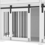 Rustic Large Double Dog Crate Furniture With Drawers - Omega Lifestyles
