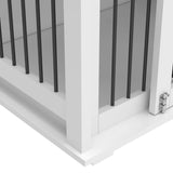 Rustic Large Double Dog Crate Furniture With Drawers - Omega Lifestyles