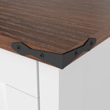 Rustic Large Double Dog Crate Furniture With Drawers - Omega Lifestyles