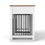 Rustic Large Double Dog Crate Furniture With Drawers - Omega Lifestyles