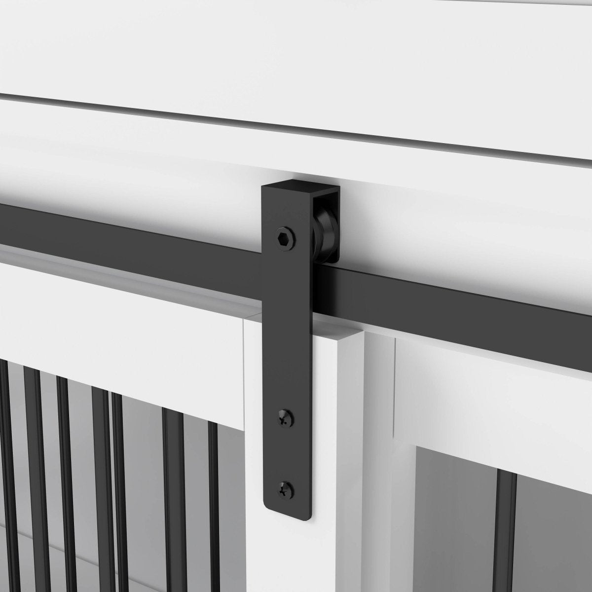 Rustic Large Double Dog Crate Furniture With Drawers - Omega Lifestyles