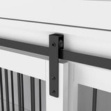 Rustic Large Double Dog Crate Furniture With Drawers - Omega Lifestyles