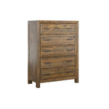 Rustic Solid Wood 5 - Drawer Chest Cabinet - Serenova - Omega Lifestyles