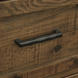 Rustic Solid Wood 5 - Drawer Chest Cabinet - Serenova - Omega Lifestyles