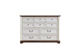 Rustic Walnut 10-Drawer Wooden Storage Dresser - Sleep Galleria