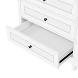 Rustic White Pine Wood 9 - Drawer Bedroom Dresser - Serenova - Omega Lifestyles