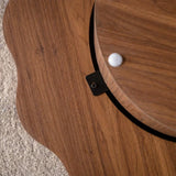 Scalloped Edge Round Walnut MDF Coffee Table - Omega Lifestyles