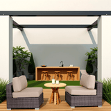 Set of 2 Armless Weather - Resistant Wicker Outdoor Chairs - Serenova - Omega Lifestyles