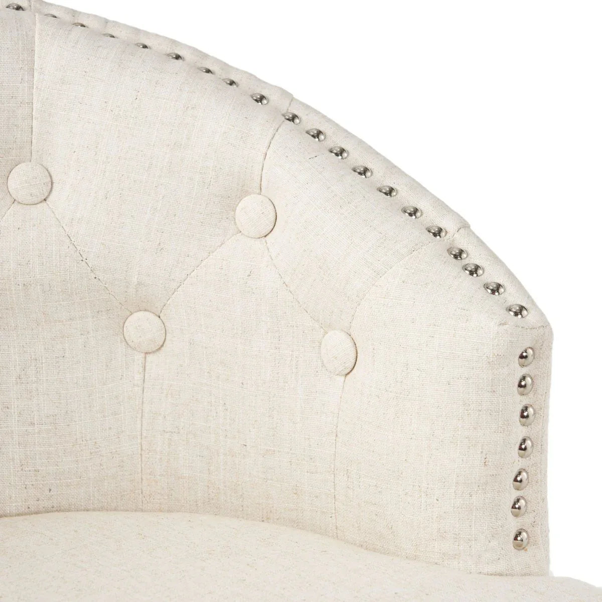 Set Of 2 Contemporary 360-Degree Swivel Nailhead Bar Stools - Omega Lifestyles