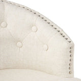 Set Of 2 Contemporary 360-Degree Swivel Nailhead Bar Stools - Omega Lifestyles