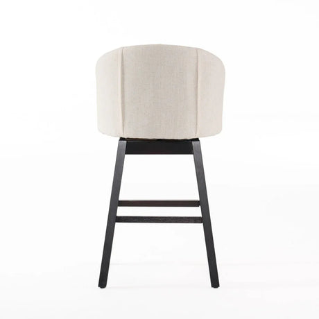 Set Of 2 Contemporary 360-Degree Swivel Nailhead Bar Stools - Omega Lifestyles