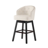 Set Of 2 Contemporary 360-Degree Swivel Nailhead Bar Stools - Omega Lifestyles