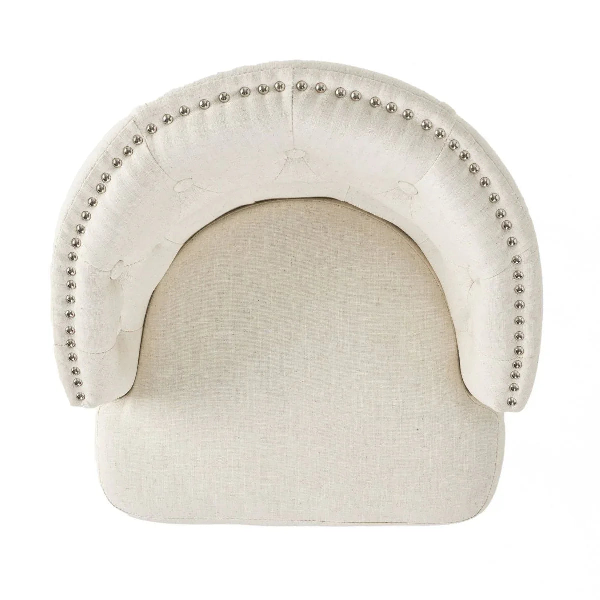 Set Of 2 Contemporary 360-Degree Swivel Nailhead Bar Stools - Omega Lifestyles