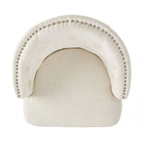 Set Of 2 Contemporary 360-Degree Swivel Nailhead Bar Stools - Omega Lifestyles