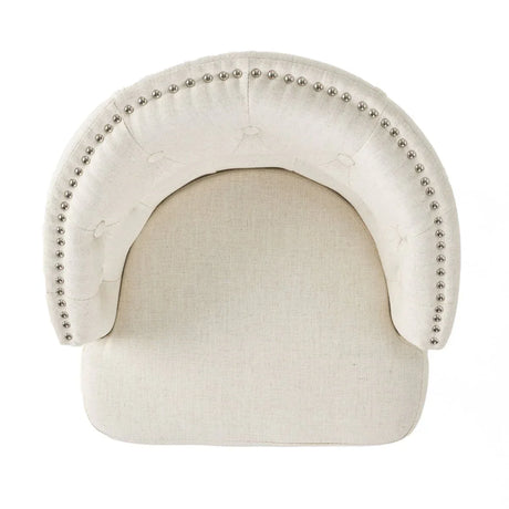 Set Of 2 Contemporary 360-Degree Swivel Nailhead Bar Stools - Omega Lifestyles