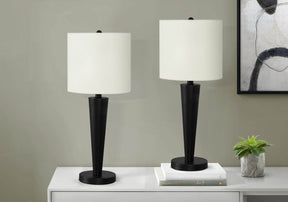 Set of 2 Contemporary Black Metal USB Table Lamps - Omega Lifestyles