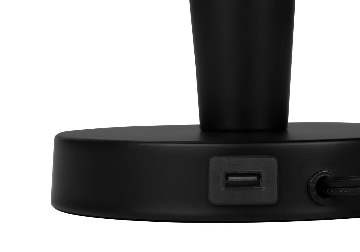 Set of 2 Contemporary Black Metal USB Table Lamps - Sleep Galleria