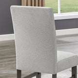 Set Of 2 Light Gray Fabric Parsons Dining Chairs - Omega Lifestyles