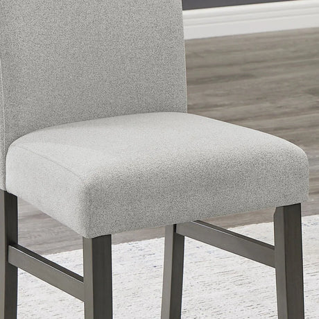 Set Of 2 Light Gray Fabric Parsons Dining Chairs - Omega Lifestyles