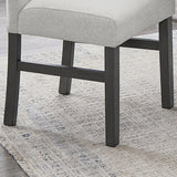 Set Of 2 Light Gray Fabric Parsons Dining Chairs - Omega Lifestyles