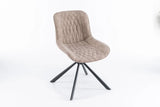 Set of 2 Mid-Century Modern Tufted Swivel Dining Chairs - Omega Lifestyles
