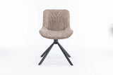 Set of 2 Mid-Century Modern Tufted Swivel Dining Chairs - Omega Lifestyles