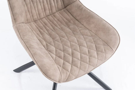 Set of 2 Mid-Century Modern Tufted Swivel Dining Chairs - Omega Lifestyles