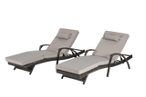Set of 2 Outdoor Weather Resistant Wicker Reclining Chairs - Omega Lifestyles